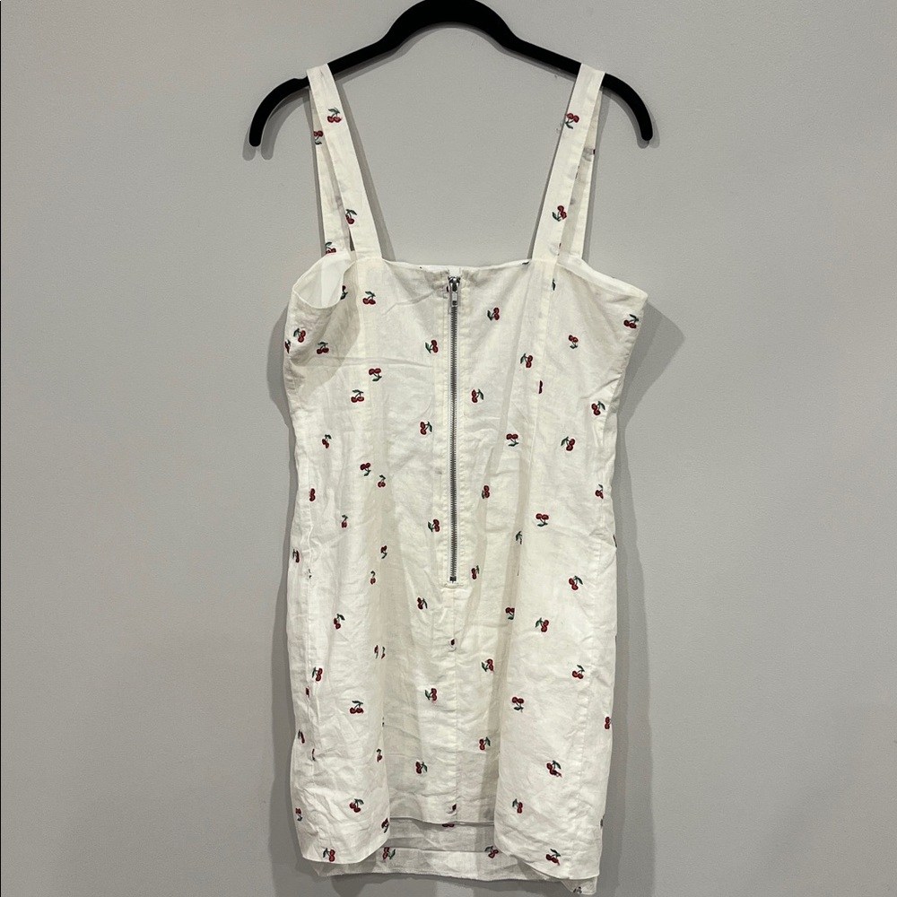 Linen Blend Cherry Dress - Picture 5 of 9